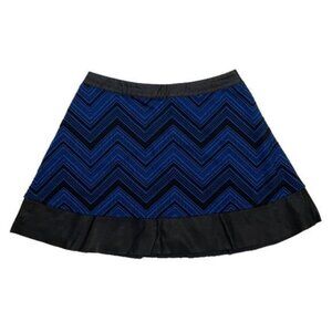 Candie's | Royal Blue & Black Chevron Skirt